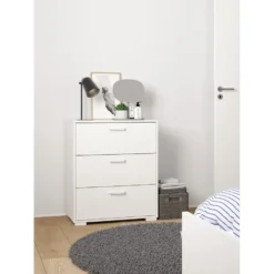 Hioshop Sofia ladekast 3 lades wit