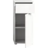 Hioshop Solero badkamerkast 1 deur- 1 lade wit hoogglans- wit