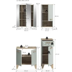 Hioshop Star badkamer incl verlichting 109cm lichtgroen