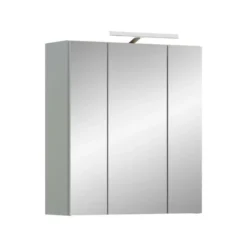 Hioshop Star spiegelkast incl verlichting 3 spiegeldeuren eik decor