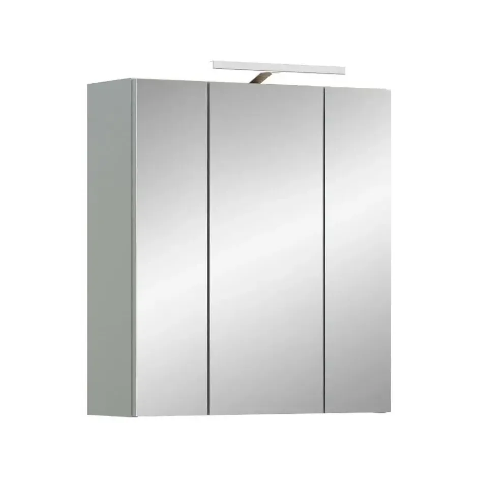Hioshop Star spiegelkast incl verlichting 3 spiegeldeuren eik decor