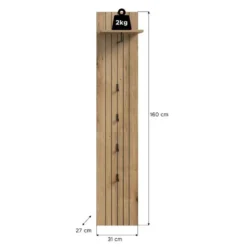 Hioshop Station kapstok 4 haken eik decor