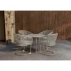Hioshop Tilos tuinmeubelset tafel 90x90cm 4 stoelen lichtgrijs