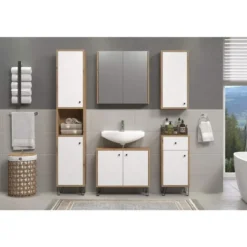 Hioshop Touch spiegelkast eik decor