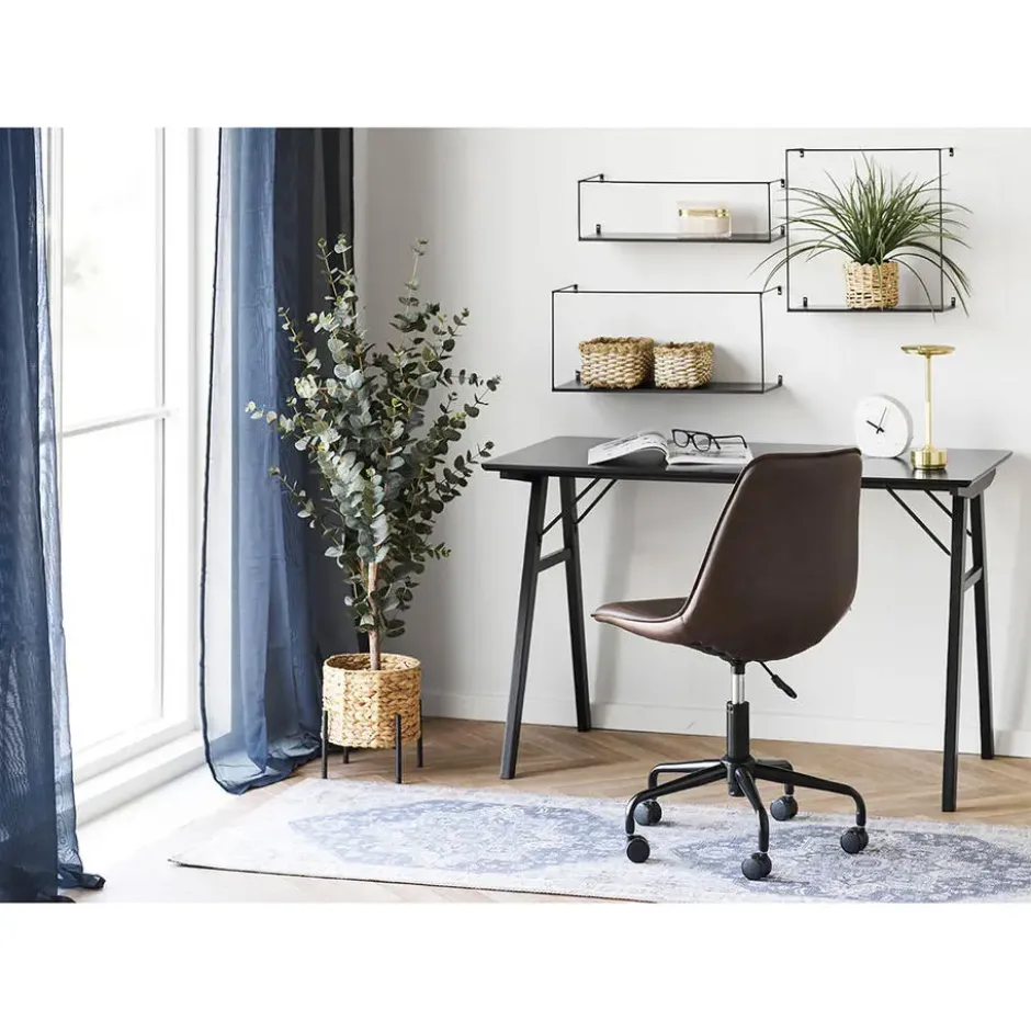 Hioshop Ulmo Wandplank set van 3 zwart