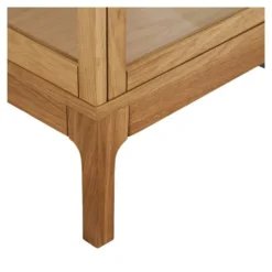 Hioshop Vigga vitrinekast 1 glazen deur eik