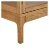 Hioshop Vigga vitrinekast 2 glazen deuren- 2 planken eik