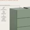 Hioshop Vira wastafel 3 deuren stoffig groen
