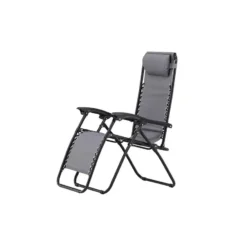 Hioshop Vulcano ligstoel grijs