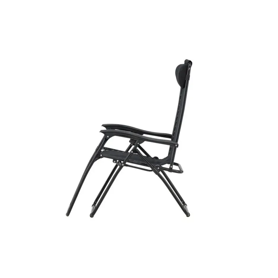 Hioshop Vulcano ligstoel zwart
