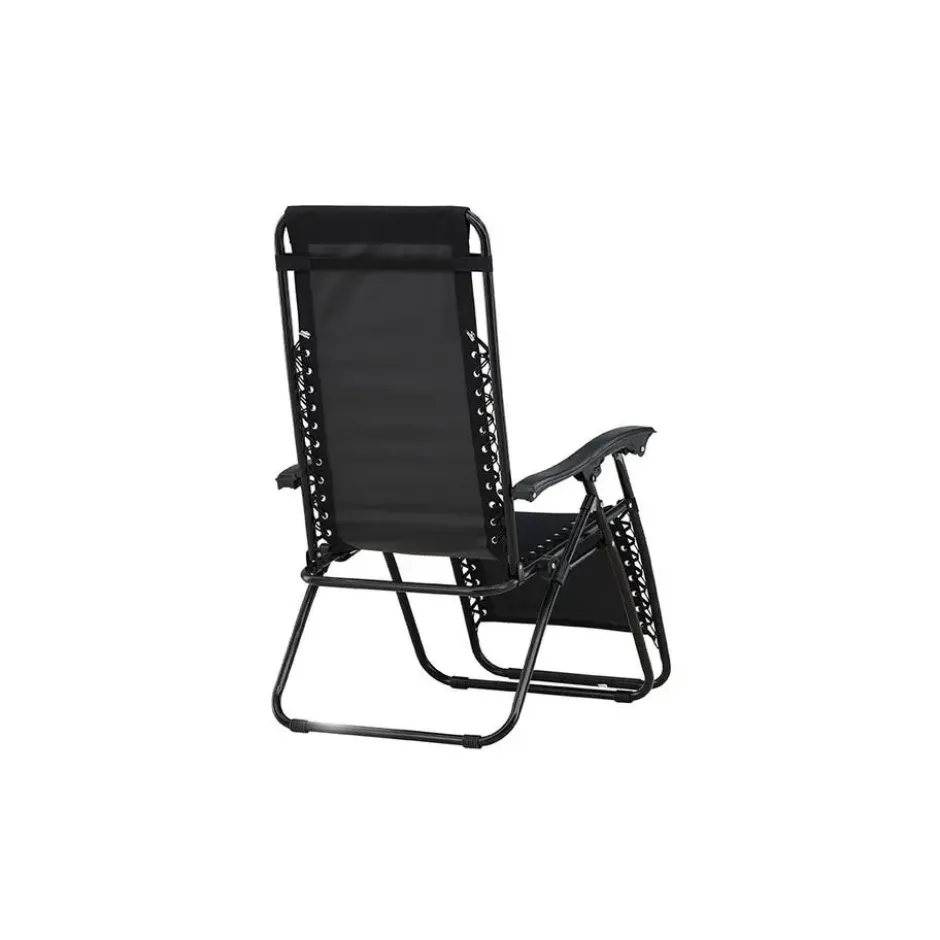 Hioshop Vulcano ligstoel zwart
