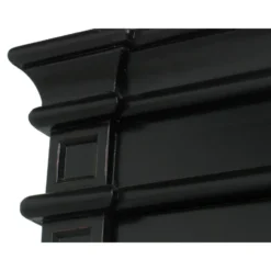 Hioshop Winkelkast buffetkast vitrine met opzet antiek zwart massief hout
