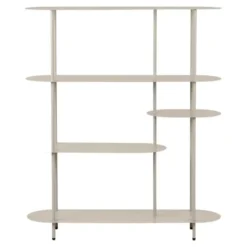 Hioshop Yrsa wandkast 5 planken zandkleur