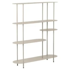 Hioshop Yrsa wandkast 5 planken zandkleur