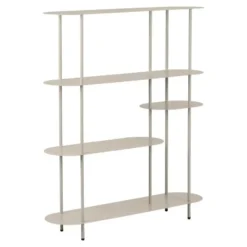 Hioshop Yrsa wandkast 5 planken zandkleur