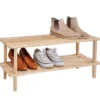 HI Schoenenrek 2-laags hout - compact en praktisch - 74x26x29 cm