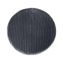 Hocker Rond Antraciet Ribstof - 80x80x39cm - Tilia