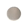 Hocker Rond Beige Ribstof - 60x60x32cm - Tilia