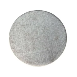 Hocker Rond Beige Stof - 80x80x39cm - Cremona