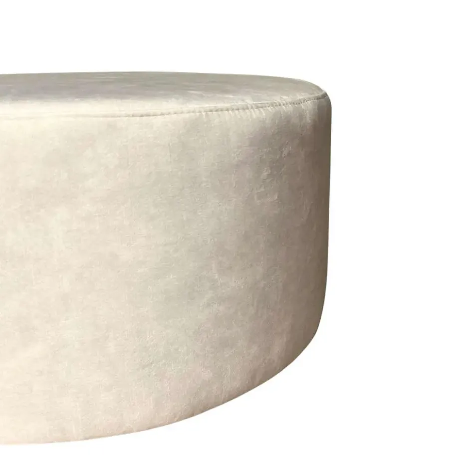 Hocker Rond Crème Stof - 60x60x32cm - Adore