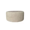 Hocker Rond Taupe Stof - 80x80x39cm - Cremona