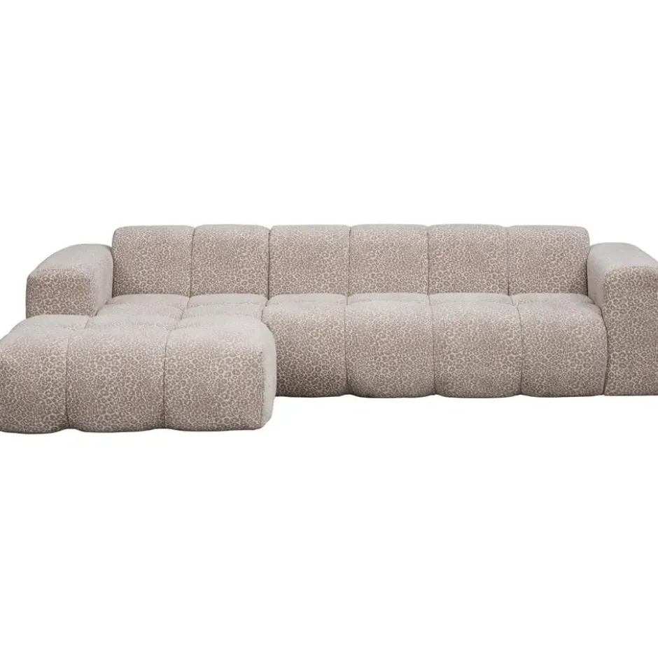 Hoekbank Beau links - panter - beige