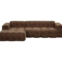 Hoekbank Beau links - panter - bruin