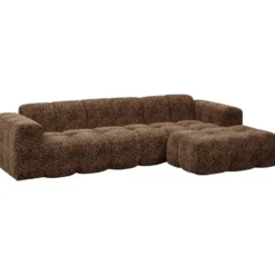 Hoekbank Beau rechts - panter - bruin