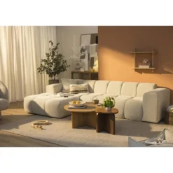 Hoekbank Beau rechts - Raven - beige