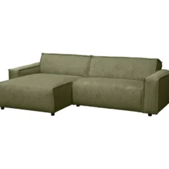 Hoekbank Brooklyn met chaise longue links - Soop - groen