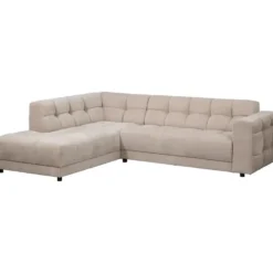 Hoekbank Charlotte met chaise longue links - Maloy - beige
