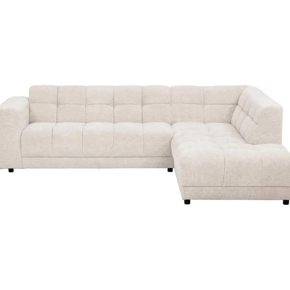 Hoekbank Charlotte met chaise longue rechts - Raven - beige