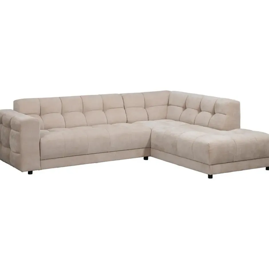 Hoekbank Charlotte met chaise longue rechts - Maloy - beige