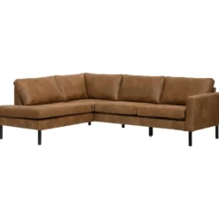Hoekbank Collin links - cognac