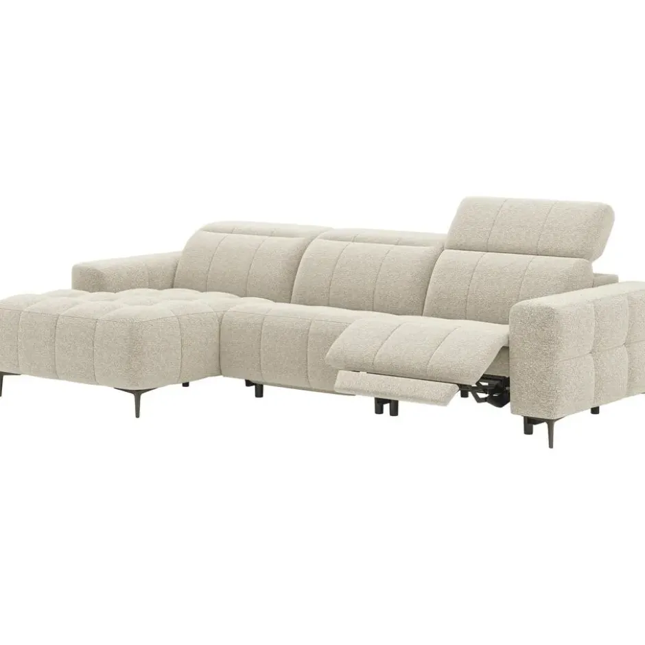 Hoekbank Maeve links - elektrisch verstelbaar - beige
