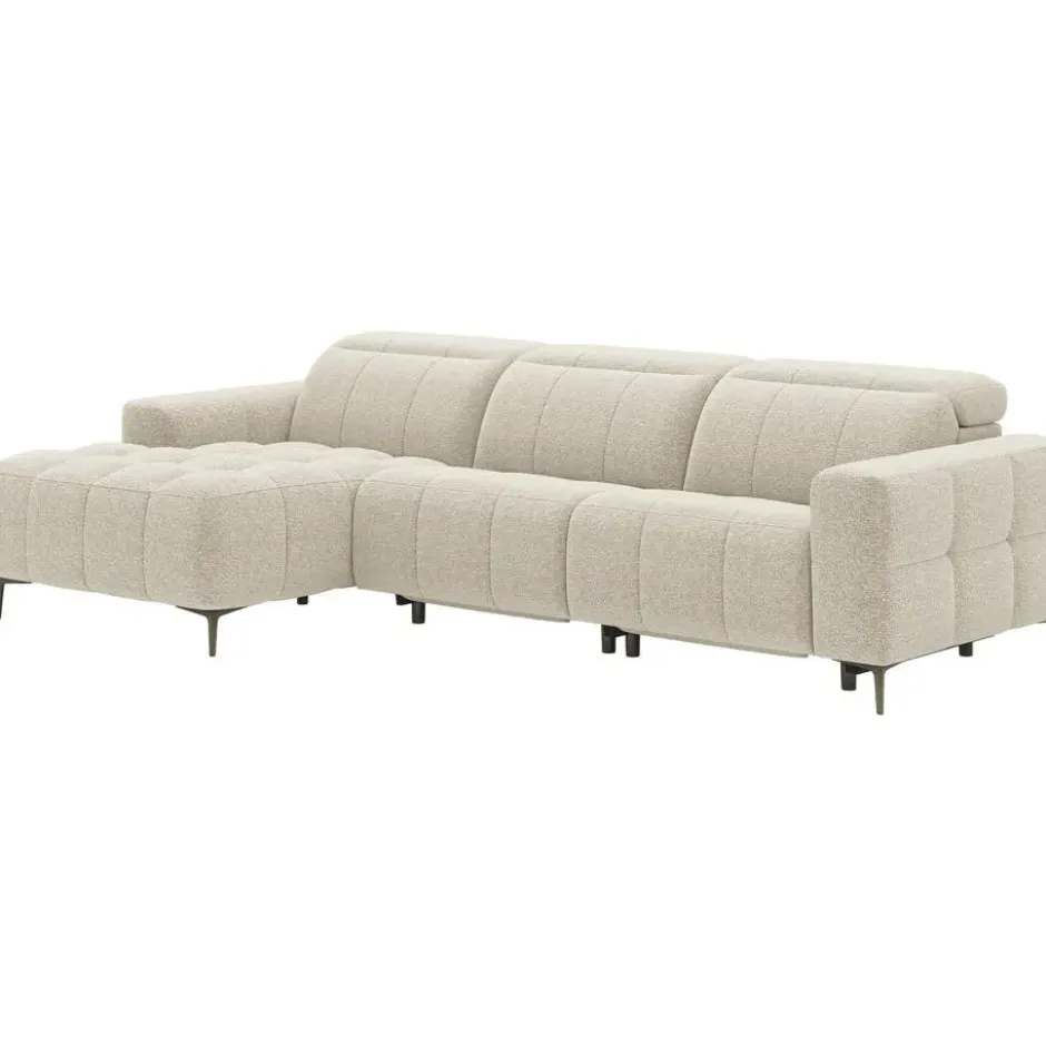 Hoekbank Maeve links - elektrisch verstelbaar - beige