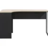 Hoekbureau Hannover - zwart/eikenkleur - 76,8x145x81 cm