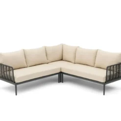 Hoek loungeset 5 personen Aluminium/wicker Grijs Coco Ibiza