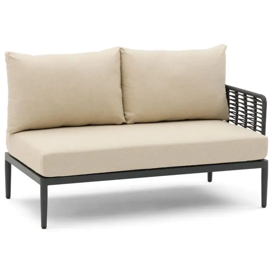 Hoek loungeset 5 personen Aluminium/wicker Grijs Coco Ibiza
