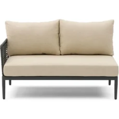 Hoek loungeset 5 personen Aluminium/wicker Grijs Coco Ibiza