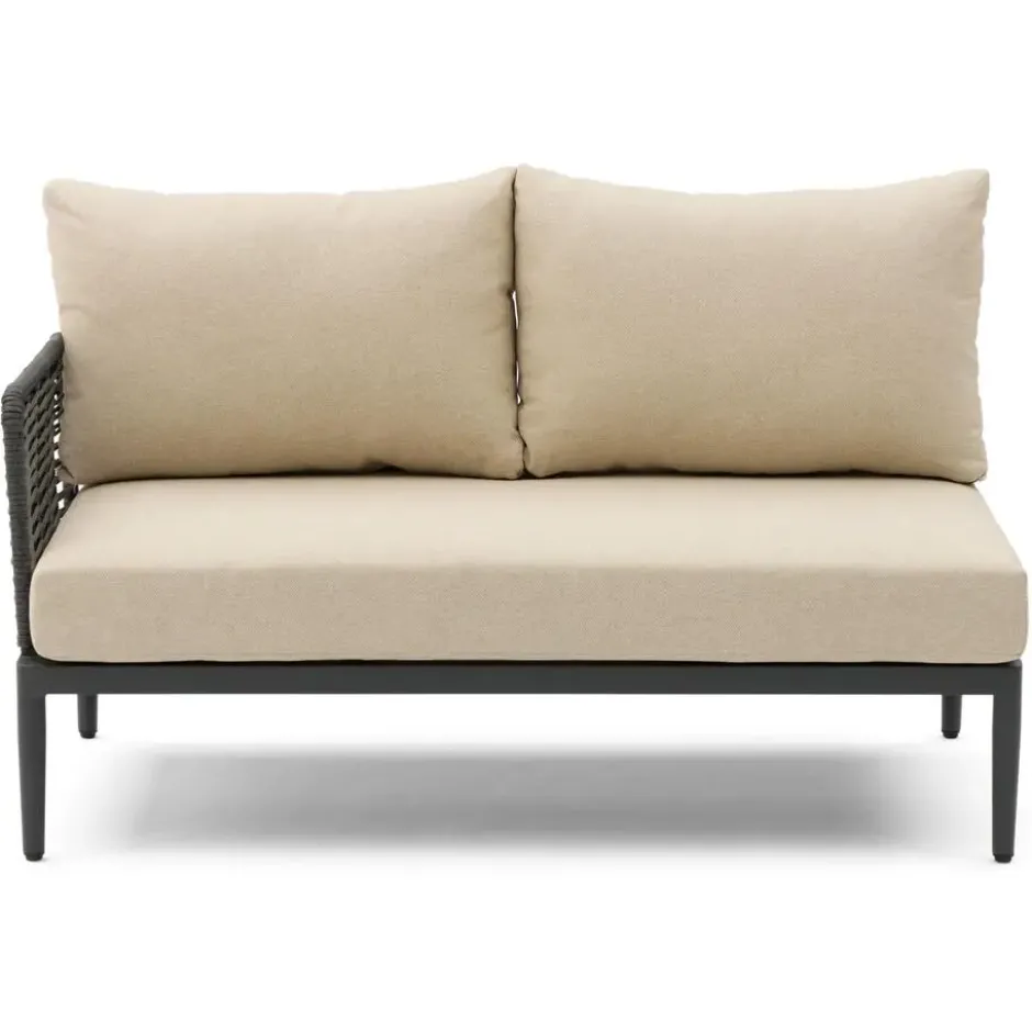 Hoek loungeset 5 personen Aluminium/wicker Grijs Coco Ibiza