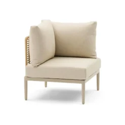 Hoek loungeset 5 personen Wicker/Aluminium/Aluminium/wicker Taupe Coco Ibiza