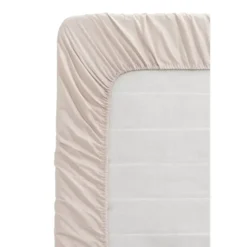 Hoeslaken Katoen - taupe - 80x200 cm