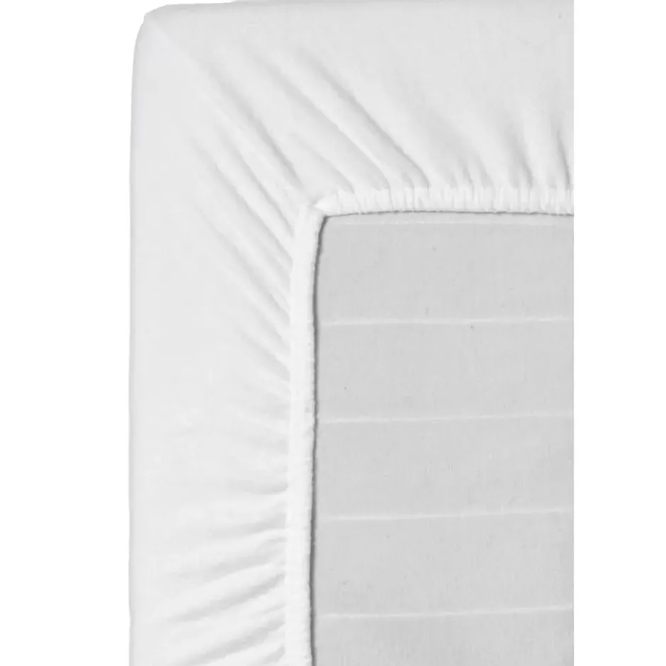 Hoeslaken Molton katoen - wit - 180x200 cm
