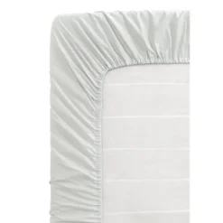 Hoeslaken Percale katoen - lichtgrijs - 90x200 cm