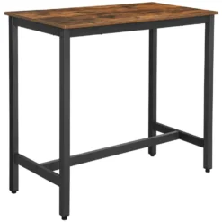 Hoge bartafel: 120 x 125 cm - Vintage bruin zwart