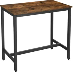 Hoge bartafel: 120 x 125 cm - Vintage bruin zwart