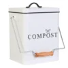 Home deco factory afvalbakje voor aanrecht - 5L - wit - compost