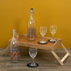 Home Deco Factory bed tafeltje / dienblad op pootjes - 45 x 30 cm