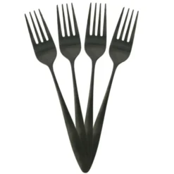 Home Deco Factory Bestekset - 16 delig - zwart - RVS - 4 personen
